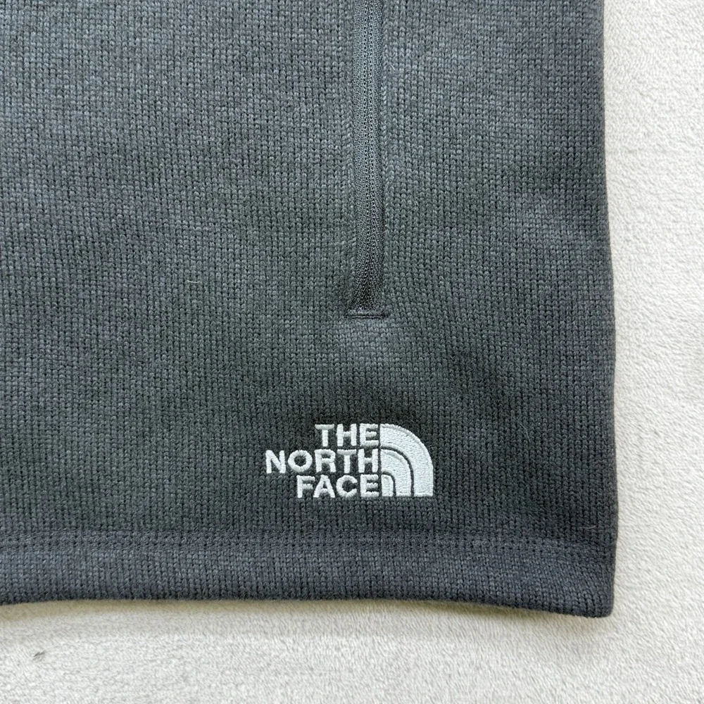 The North Face Fleece Vest Mens L Black Milwaukee Logo Full Zip Fall NF0A47FA